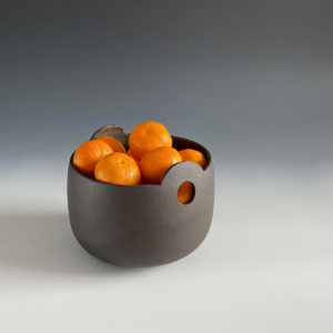 Black Minimalist Fruit Bowl